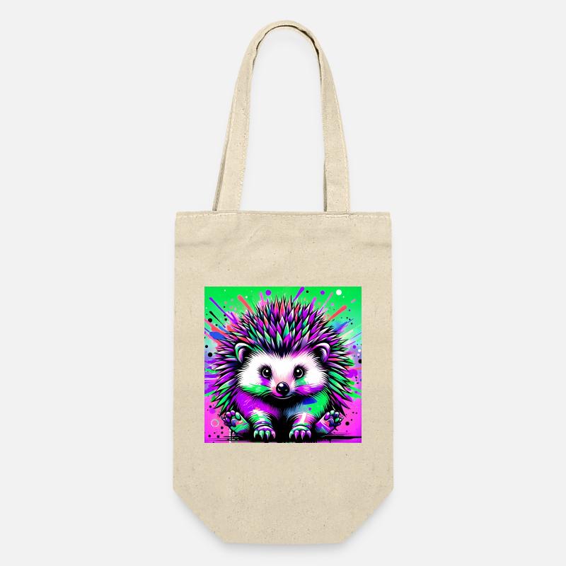 Igel - Geschenkbeutel für Flaschen - Natur