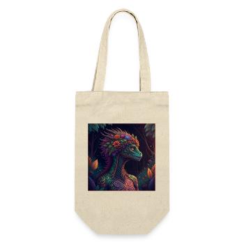 Mythical Jungle Dragon Illustration - Gift Bag for Bottles - nature - Front