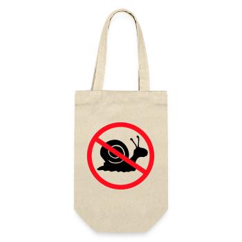 Schnecke Verboten Schild Zone gegen keine Hinweis - Geschenkbeutel für Flaschen - Natur - Vorne