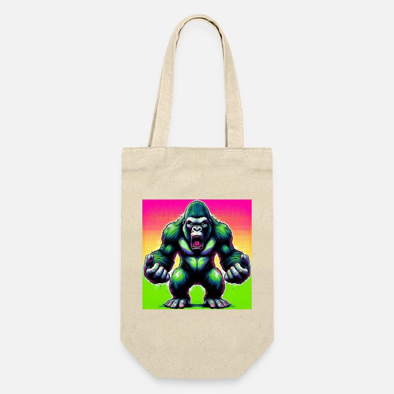 Gorilla - Geschenkbeutel für Flaschen - Natur