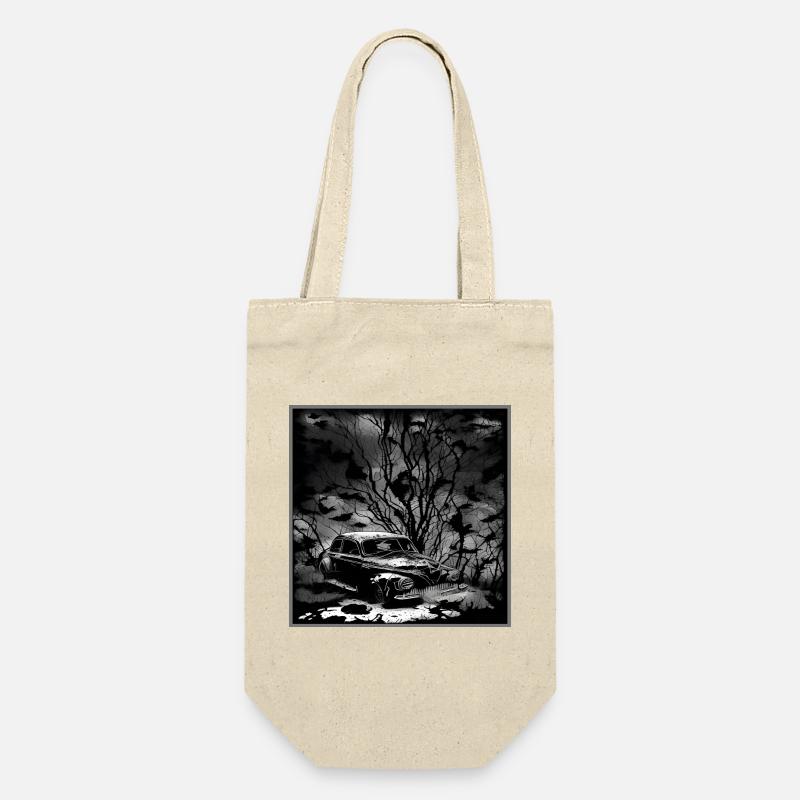 Dunkler Wald Oldtimer Illustration - Geschenkbeutel für Flaschen - Natur
