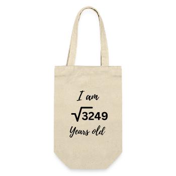 √3249 – 57 and smarter than ever - Gift Bag for Bottles - nature - Front