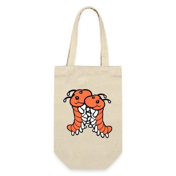 2 chenilles mignonnes deux amis cher couple amoureux - Sac à bouteille - nature - Devant