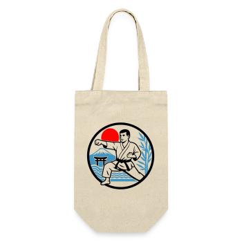 Karate Nature - Geschenkbeutel für Flaschen - Natur - Vorne