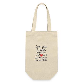 Love and fear quote in black and red - Gift Bag for Bottles - nature - Front