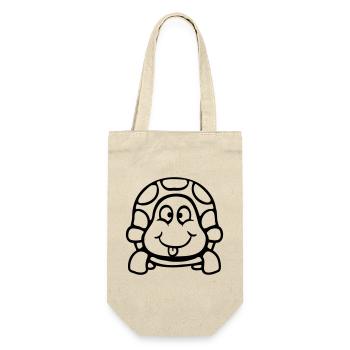 Turtle Tongue Sticking Out Naughty Funny Cool - Gift Bag for Bottles - nature - Front