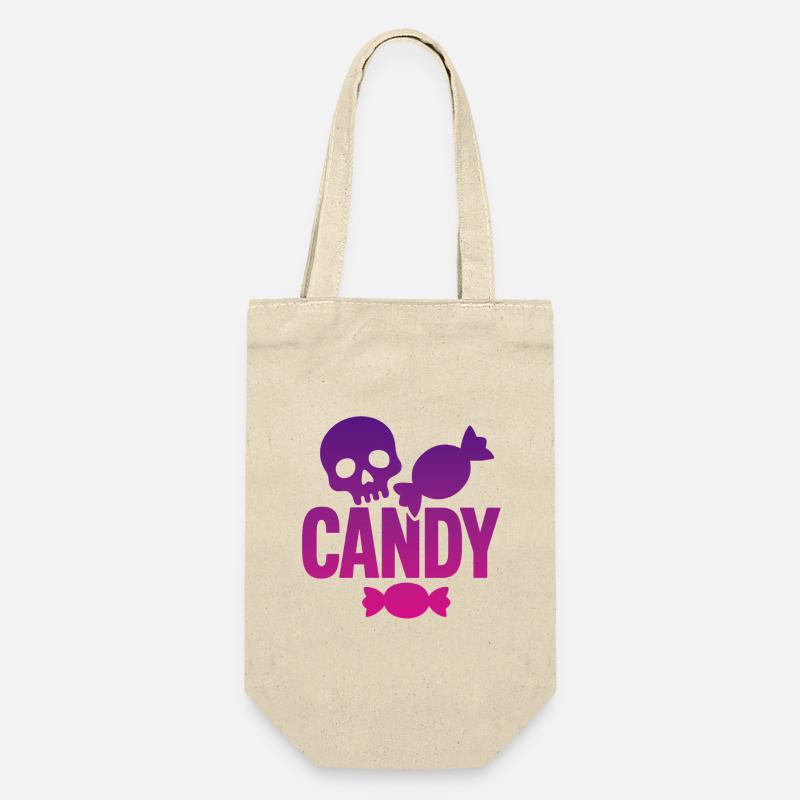 Skeleton and Whimsical Candy - Gift Bag for Bottles - nature