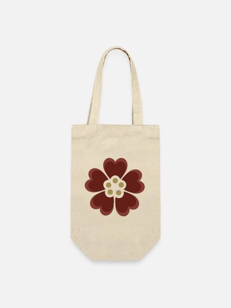 Elegantes florales Kirschblüten-Design - Geschenkbeutel für Flaschen - Natur