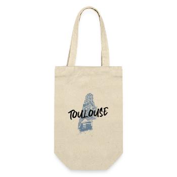 Illustration monochrome Toulouse Saint-Nicolas - Gift Bag for Bottles - nature - Front