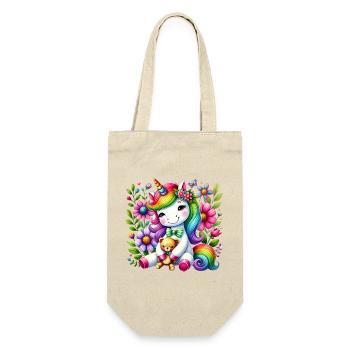 Rainbow Unicorn Floral Dream - Gift Bag for Bottles - nature - Front