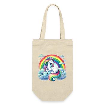 Rainbow Unicorn on Clouds - Gift Bag for Bottles - nature - Front