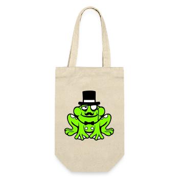 M. Grenouille Sir M. Rich Monocle Lunettes Chapeau haut de forme - Sac à bouteille - nature - Devant
