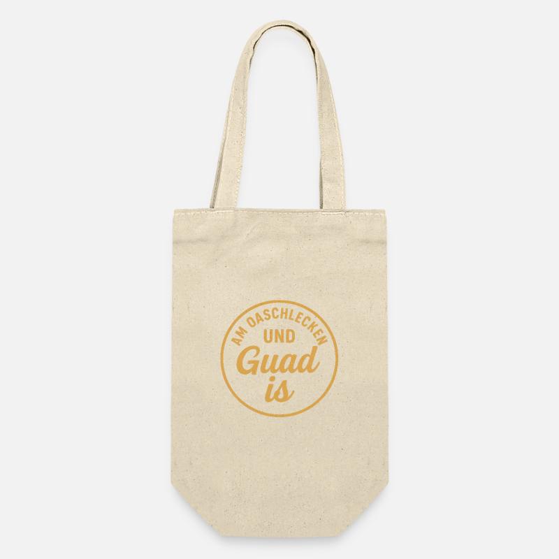 Guud is Dialect Round Badge - Gift Bag for Bottles - nature
