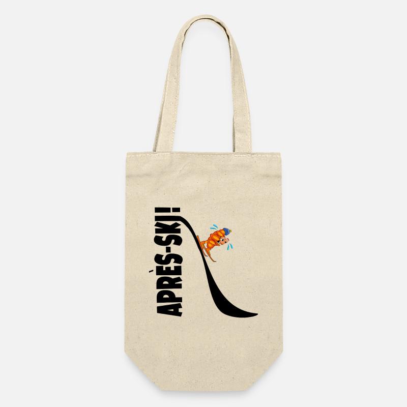 Après-SKI Funny Croissant - Gift Bag for Bottles - nature