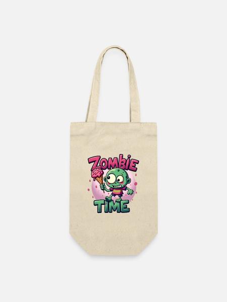 Zombie Time Eiscreme Comic - Geschenkbeutel für Flaschen - Natur