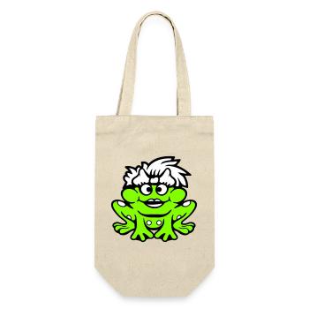grenouille femme joli crapaud drôle fille féminine - Sac à bouteille - nature - Devant