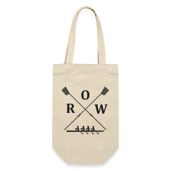 crossed rowing skulls - rudder blades with rowing boat - Gift Bag for Bottles - nature - Front