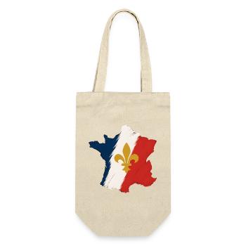 Fleur de Lis Tricolore France - Sac à bouteille - nature - Devant