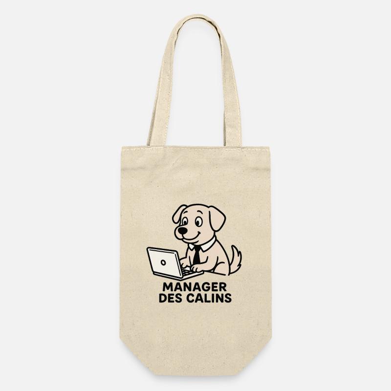 Chien Manager Des Calins - Sac à bouteille - nature
