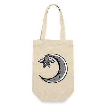 Mignon Chauve-souris croissant de lune suspendu Nuit d’Halloween - Sac à bouteille - nature - Devant