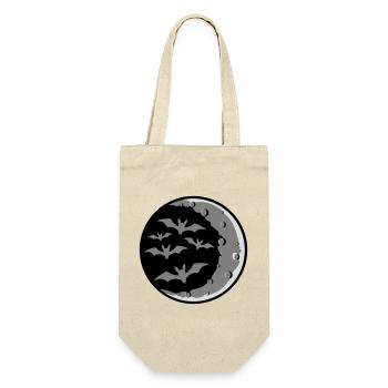 Lots of bats silhouette cool crescent moon night - Gift Bag for Bottles - nature - Front