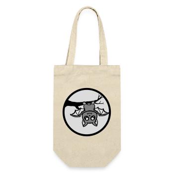Bat Hanging Moon Branch Halloween Cute Cute - Gift Bag for Bottles - nature - Front