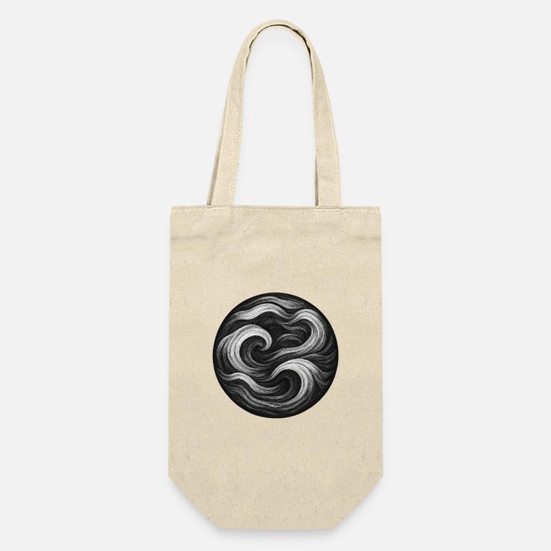 Tourbillon Noir et Blanc - Sac à bouteille - nature