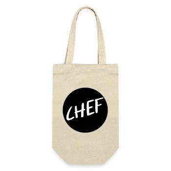 CHEF VORGESETZTER - Gift Bag for Bottles - nature - Front