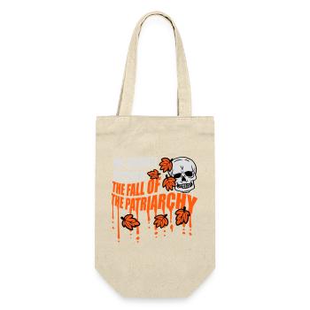 My favorite season is the fall of the patriarchy - Geschenkbeutel für Flaschen - Natur - Vorne