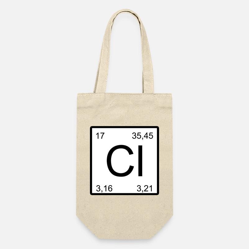 Conception d’élément carré de chlore - Sac à bouteille - nature