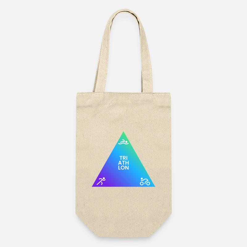 Logo triathlon triangulaire dégradé - Sac à bouteille - nature