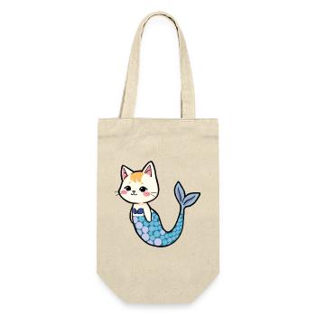 Chat comme sirène - Sac à bouteille - nature - Devant