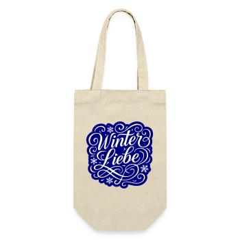 Winter Love Heart Wintery - Gift Bag for Bottles - nature - Front