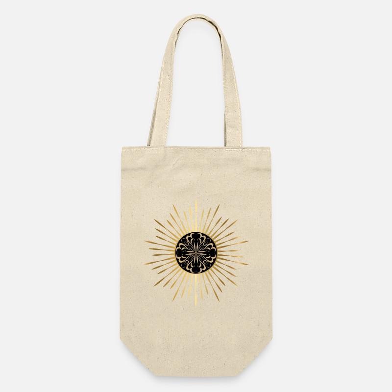 Soleil doré mandala - Sac à bouteille - nature