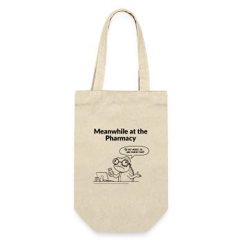 Fun design for the pharmacist and the pharmaconomist - Gift Bag for Bottles - nature - Front