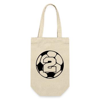 Number 2 football - 2nd anniversary - Gift Bag for Bottles - nature - Front