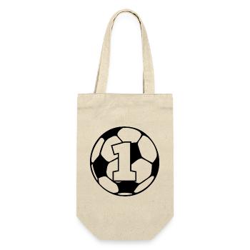 Numéro 1 football - 1e anniversaire  - Sac à bouteille - nature - Devant
