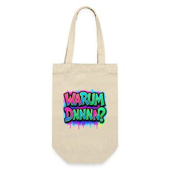 Warum DNNN? Neon Graffiti - Geschenkbeutel für Flaschen - Natur - Vorne