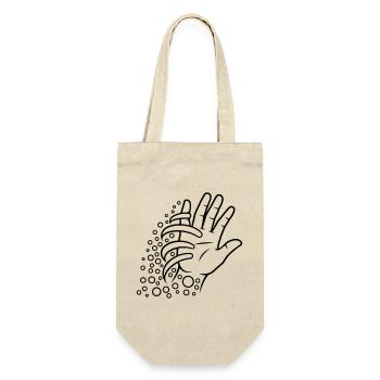 Art minimaliste au trait à la main - Sac à bouteille - nature - Devant