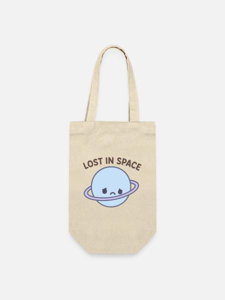 Lost in Space Planet - Geschenkbeutel für Flaschen - Natur
