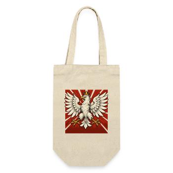 Polen Polska Adler Flagge Fahne episch Geschenk - Geschenkbeutel für Flaschen - Natur - Vorne