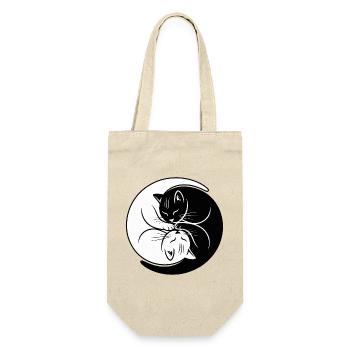Yin-Yang Chats Noir Blanc Symbole d’Harmonie - Sac à bouteille - nature - Devant