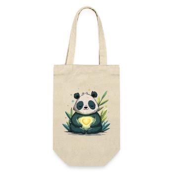 Panda Heart Lamp - Gift Bag for Bottles - nature - Front