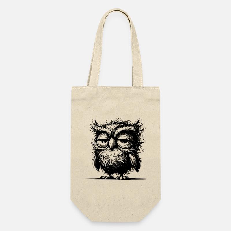 Owl, I'm not grumpy, just not well rested - Gift Bag for Bottles - nature