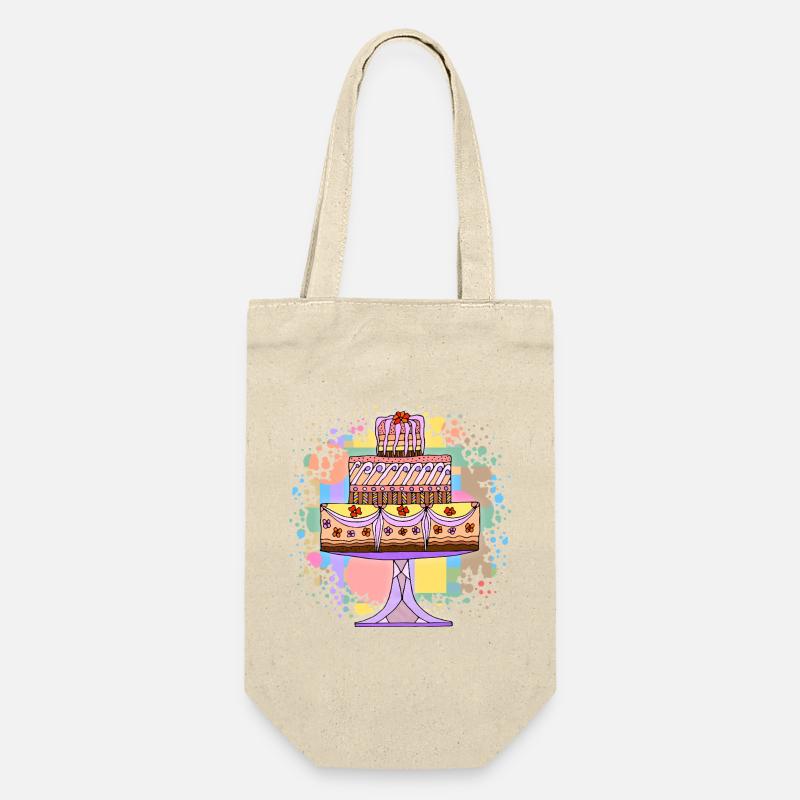 Cake - Gift Bag for Bottles - nature
