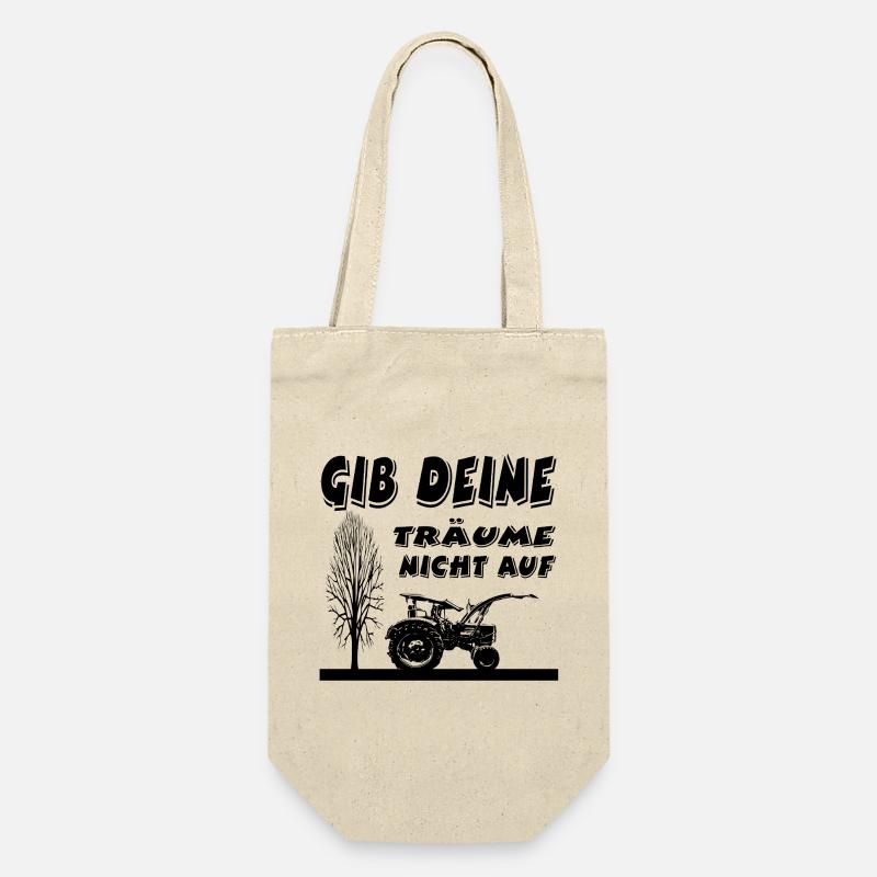 Traktor - Geschenkbeutel für Flaschen - Natur