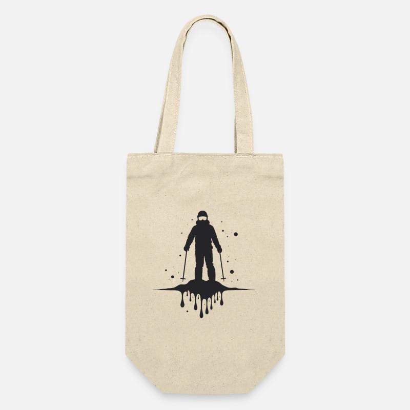 Sciatori Sci Sci Sci Sci Invernali - Sacchetto regalo per bottiglie - natura
