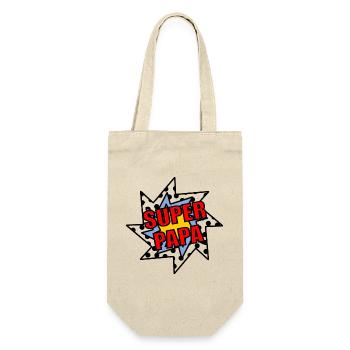 DAD. FATHER'S DAY. HAPPY FATHER'S DAY. HAPPY BIRTHDAY. - Gift Bag for Bottles - nature - Front
