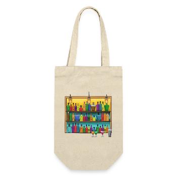 Colorful Bar Bottles Collage - Gift Bag for Bottles - nature - Front