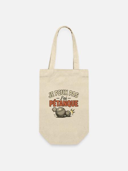 Ich kann nicht. Ich habe Petanque. - Geschenkbeutel für Flaschen - Natur